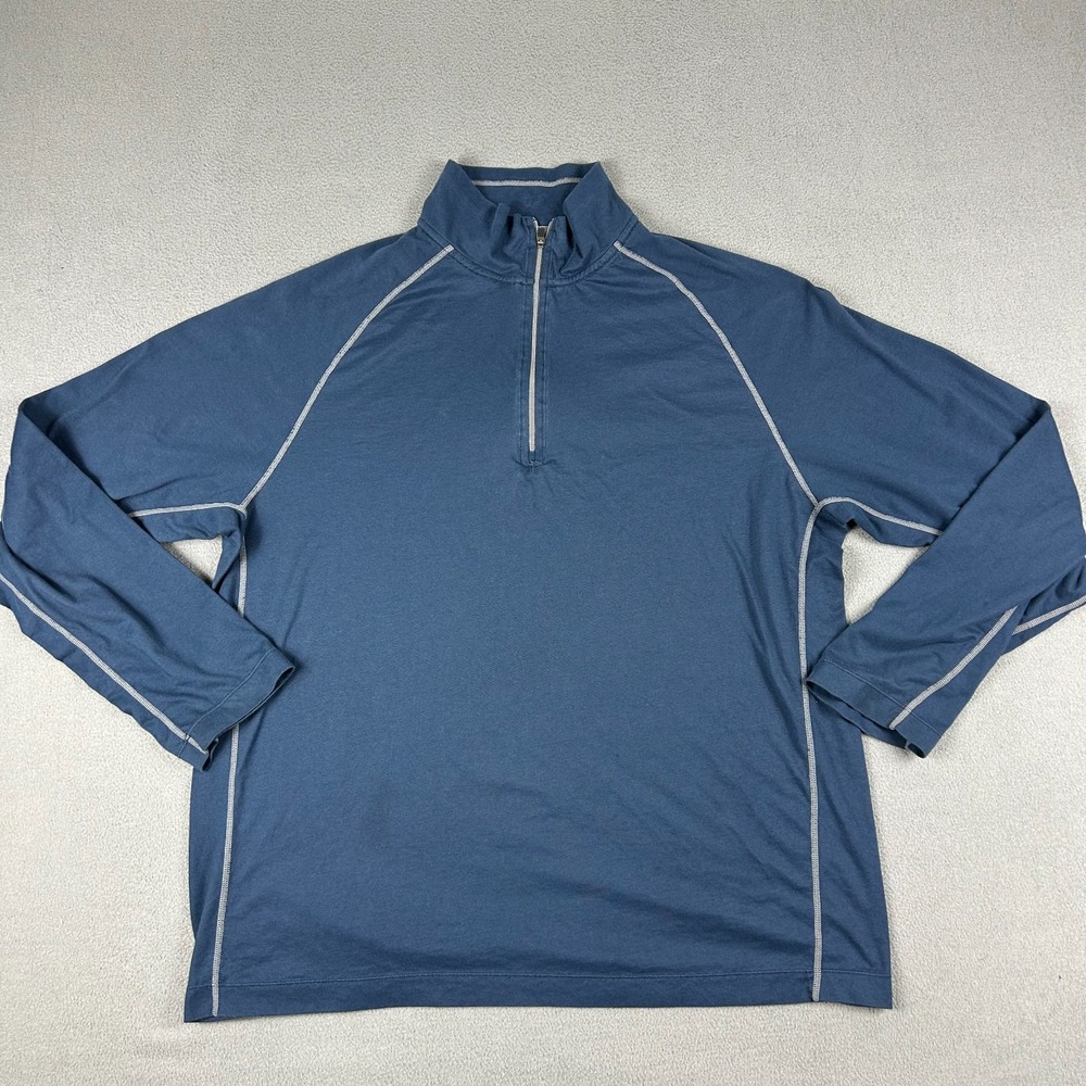 Cloudveil Shirt Mens 2XL 1/4‎ Zip Pull Over Long Sleeve Blue Base Layer